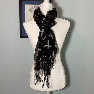 Sheer cross scarf
